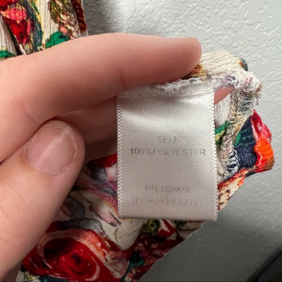 Trend Shop Womens Short Sleeve Floral Open Front Cardigan Medium Loose Spring - Picture 6 of 8